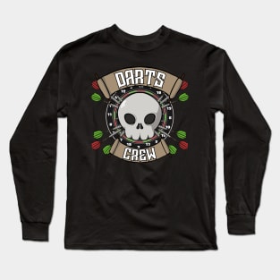 Darts crew Jolly Roger pirate flag Long Sleeve T-Shirt